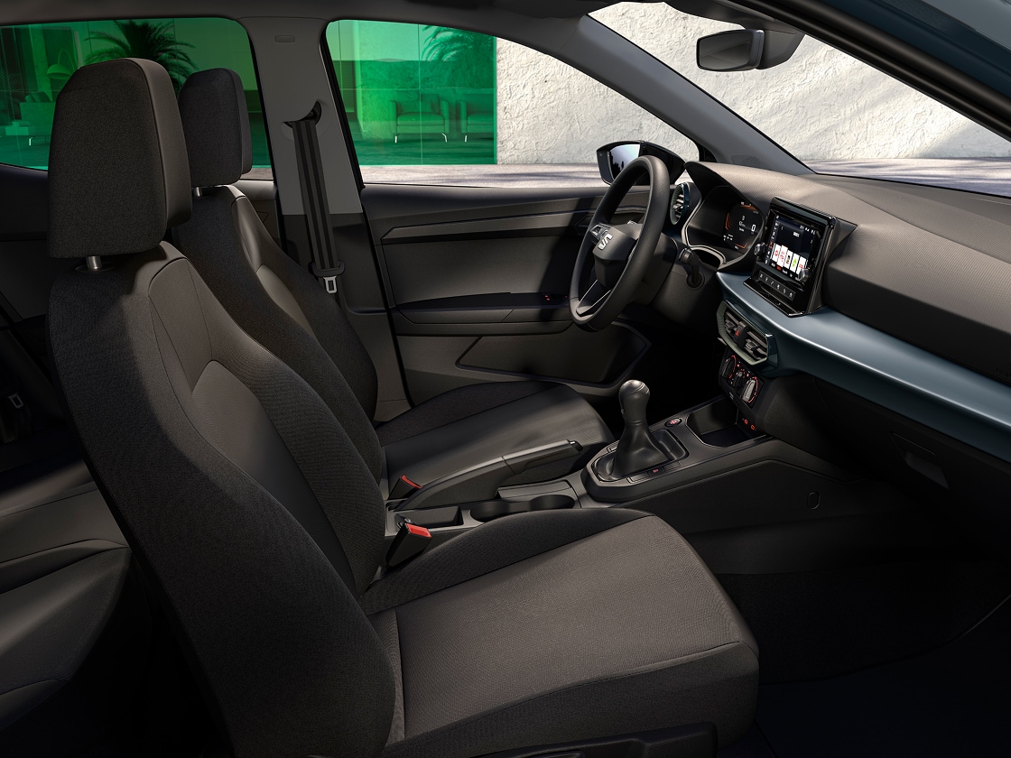 SEAT Arona interior details, including the cloth comfort seats forarona in acero tone