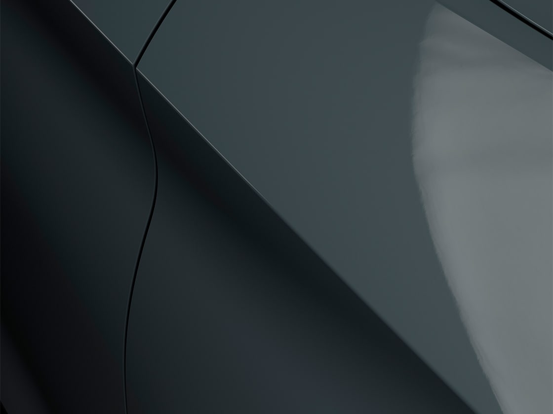 Seat leon sportstourer style in fiord blue with a soft finish, close up of car body.