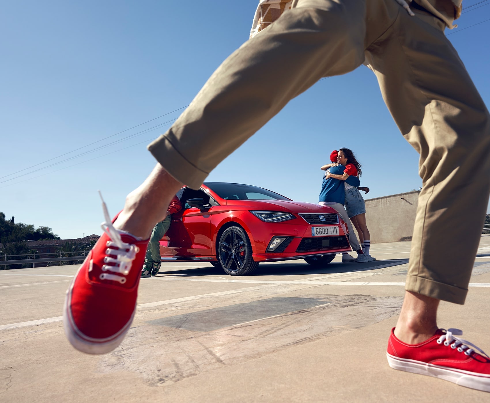 SEAT Ibiza desire red colour with alloy wheels