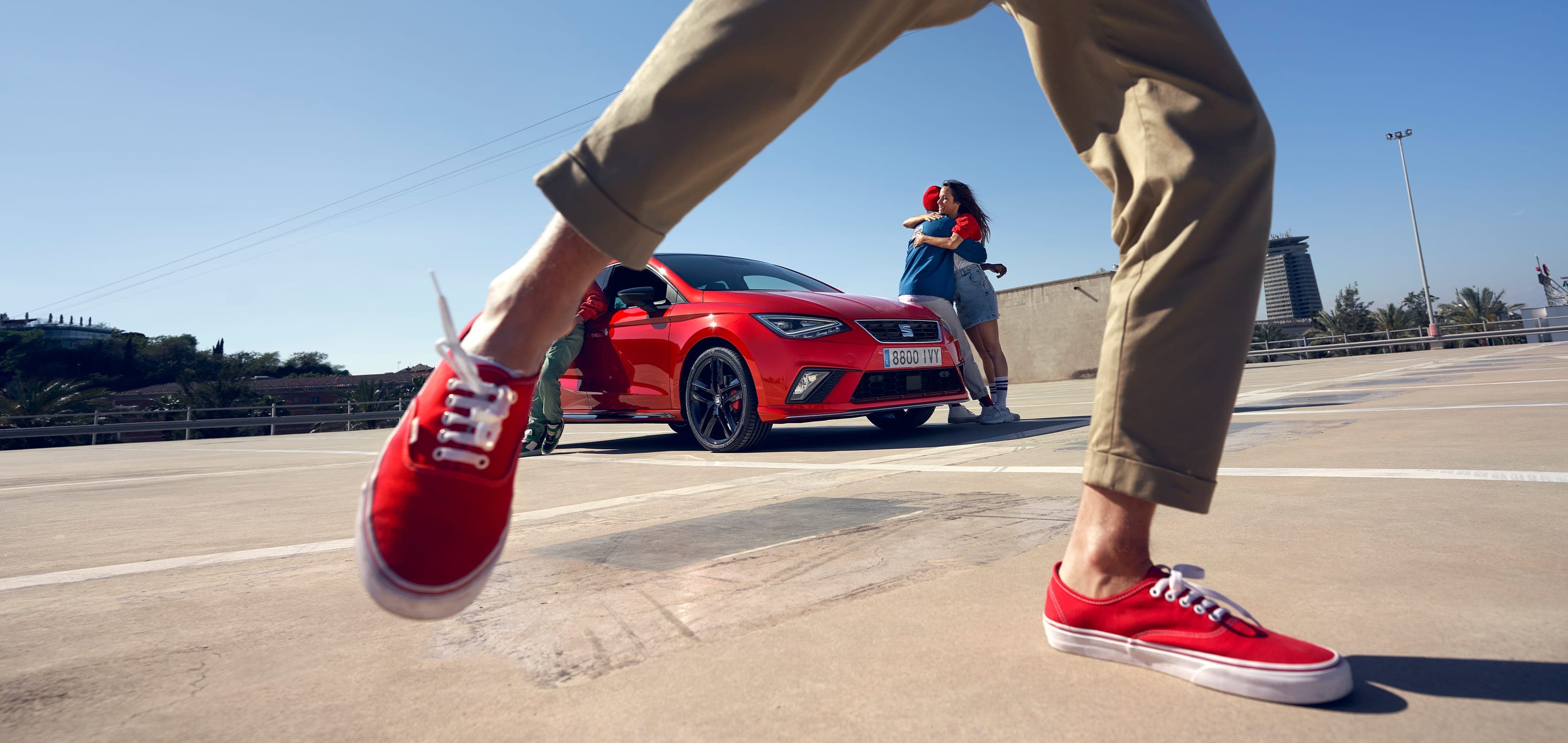  SEAT Ibiza desire red colour with alloy wheels