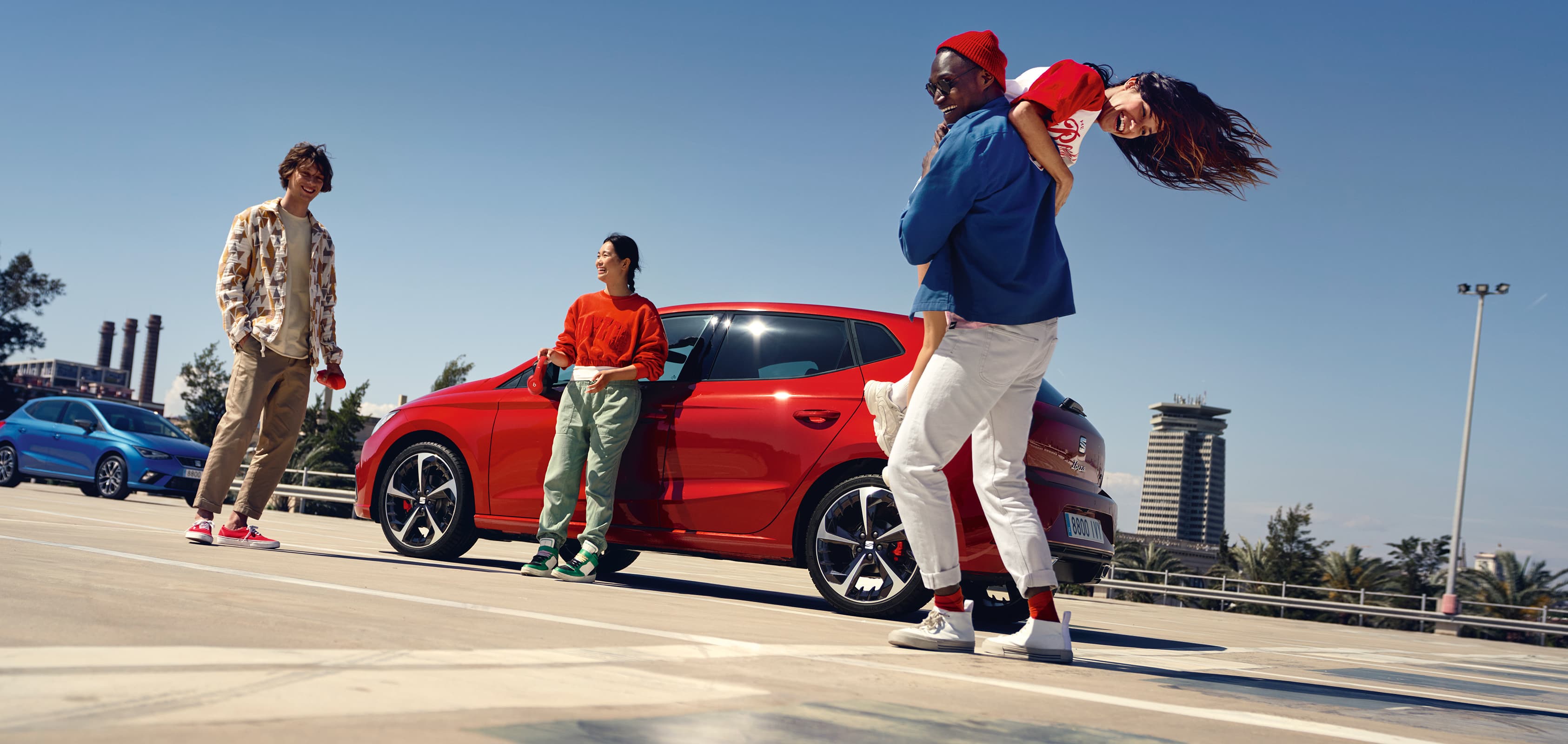 SEAT Ibiza desire red colour with alloy wheels