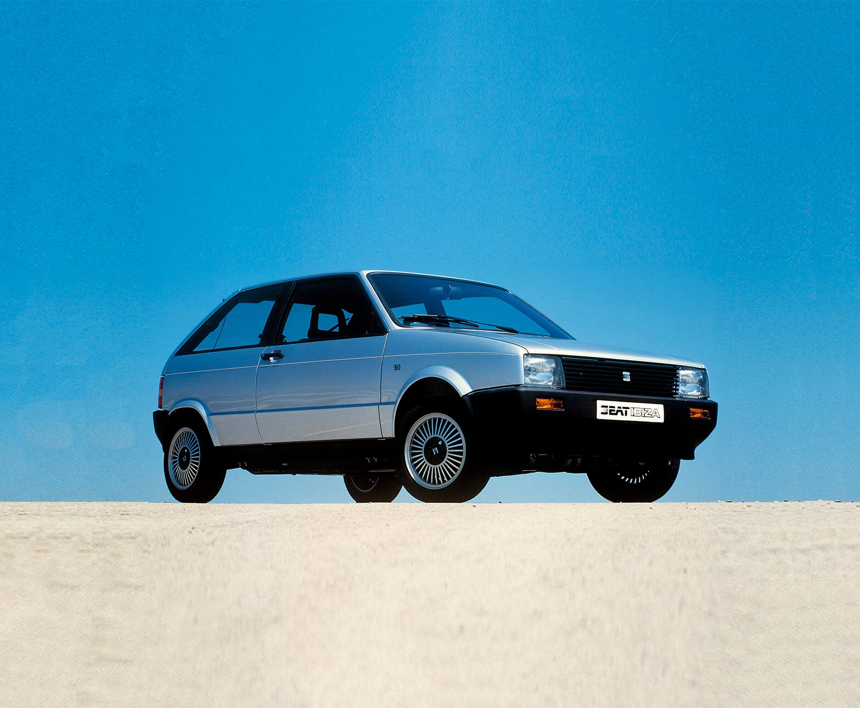 SEAT brand history 1980s - original SEAT Ibiza hatchback car