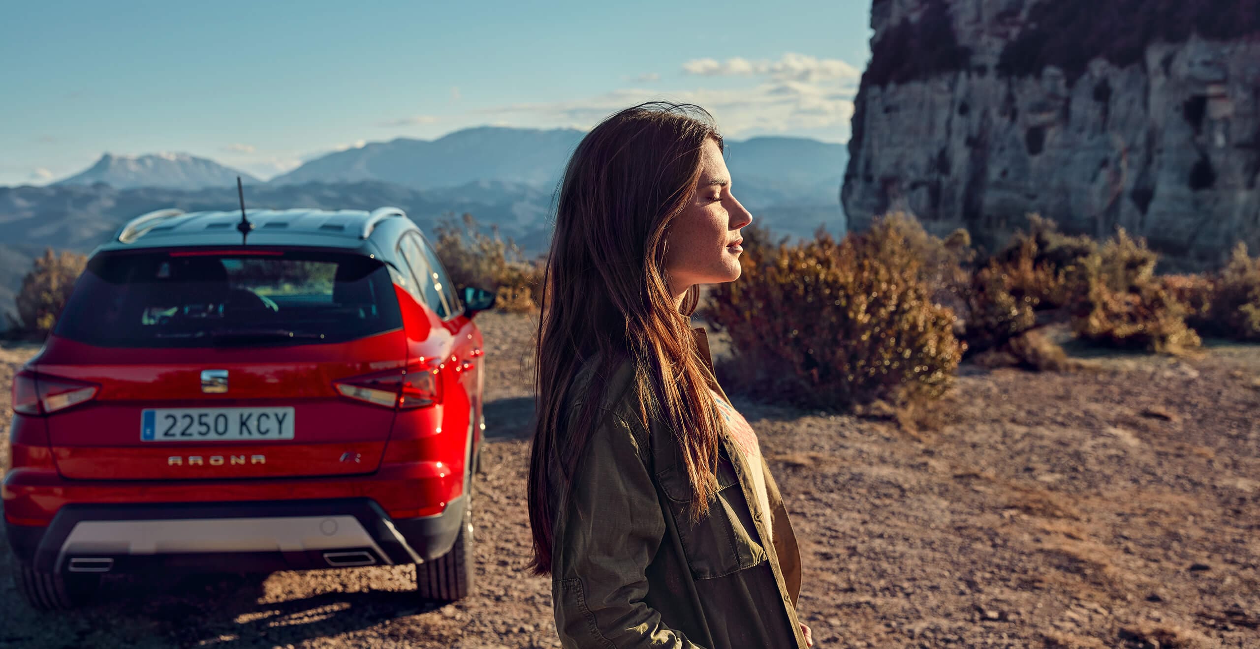 SEAT services Arona rear view desired red