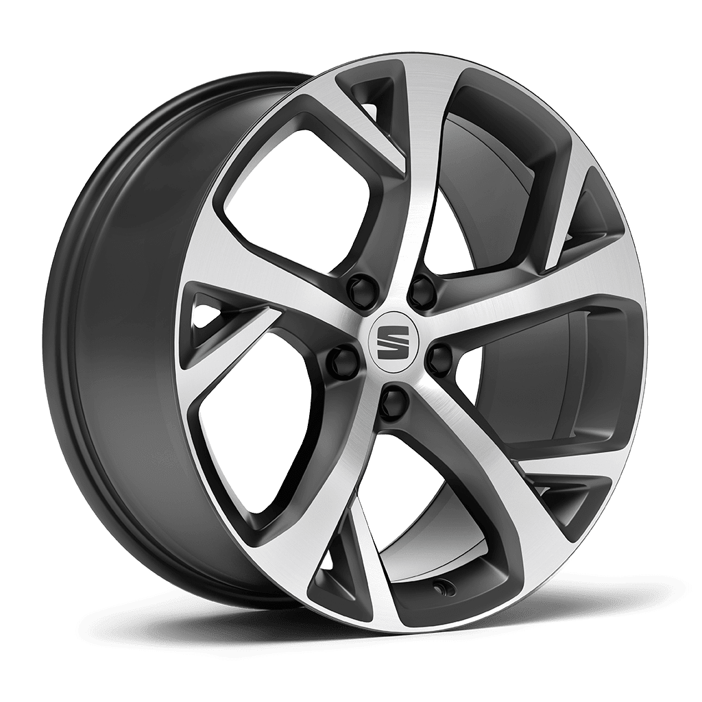 SEAT Tarraco SUV 7 seater design alloy wheels 19 inch machined Cosmo Grey